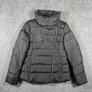 Marc New York Andrew Marc Puffer Down Mock Nock Zip Jacket Black Womens Medium